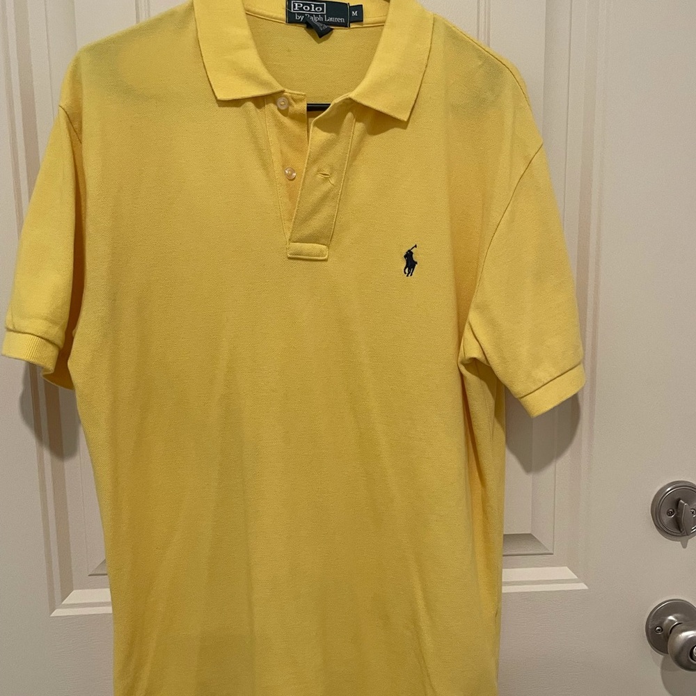 Bright yellow men’s size medium polo shirt